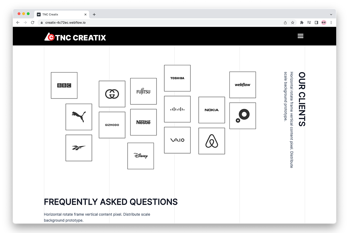 TNC Creatix Agency Webflow Template, a HTML Template by TNCFlow (Photo 3 of 10)