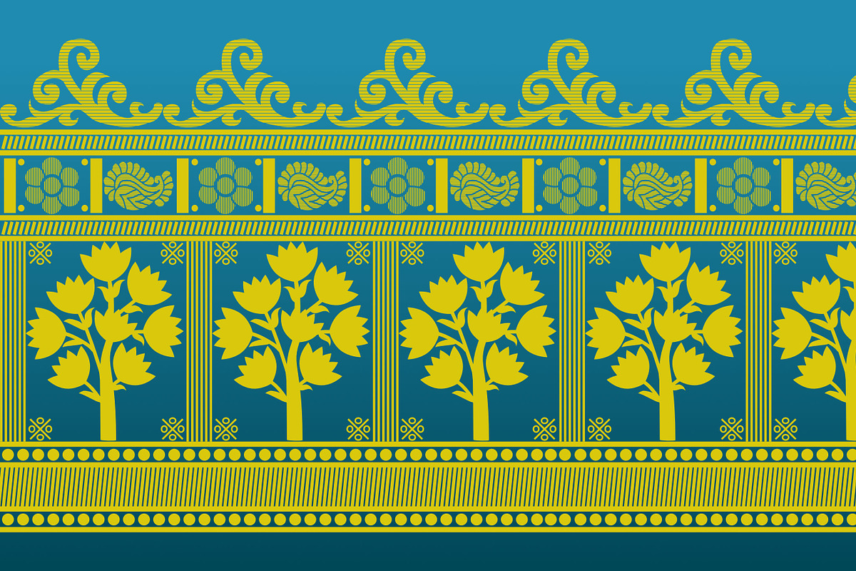 plant Saree vector, a Pattern Graphic by ThaiByGaew