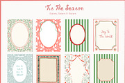Christmas Frames Borders Templates, a Decorative Illustration by whiteheartdesign (Thumbnail 8 of 24)
