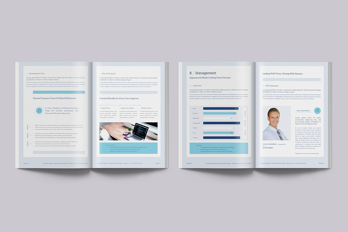 Business White Paper Report Template, a Brochure Template by Designsoul14 (Photo 12 of 15)