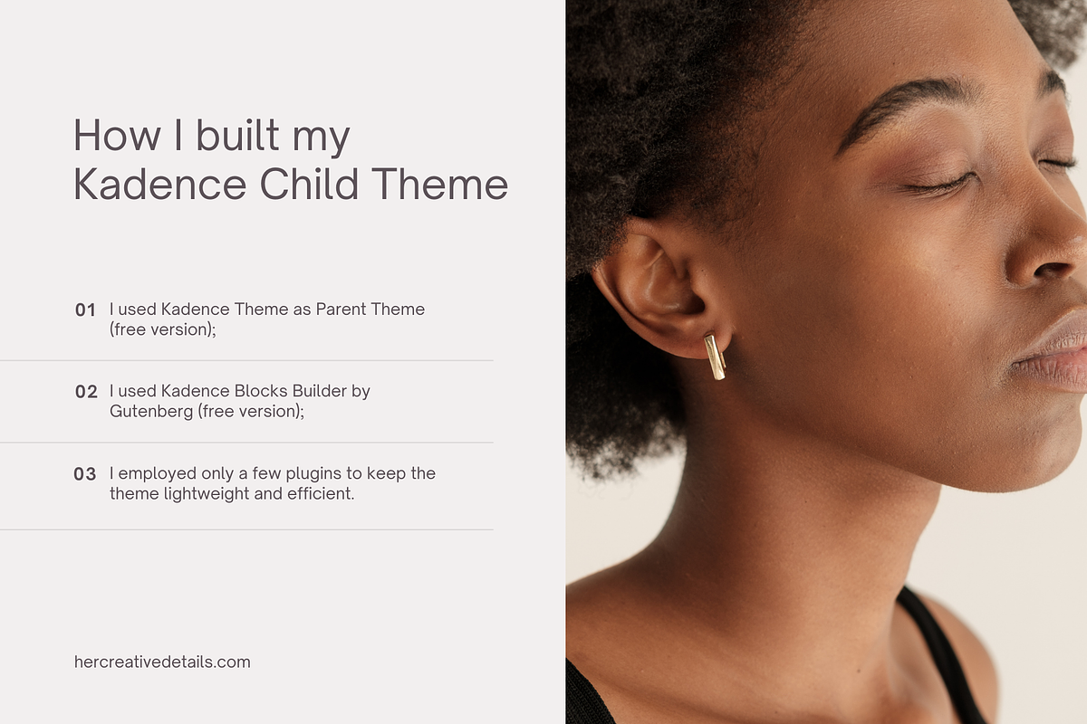 Anita B. Kadence & Wordpress Theme, a WordPress Template by Her creative details (Photo 2 of 4)
