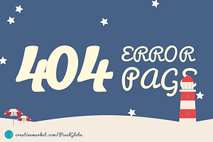 404 error - Beach - HTML template