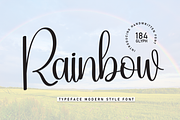 Rainbow | Script Font, a Handwritten Font by Scratchones (Thumbnail 1 of 8)