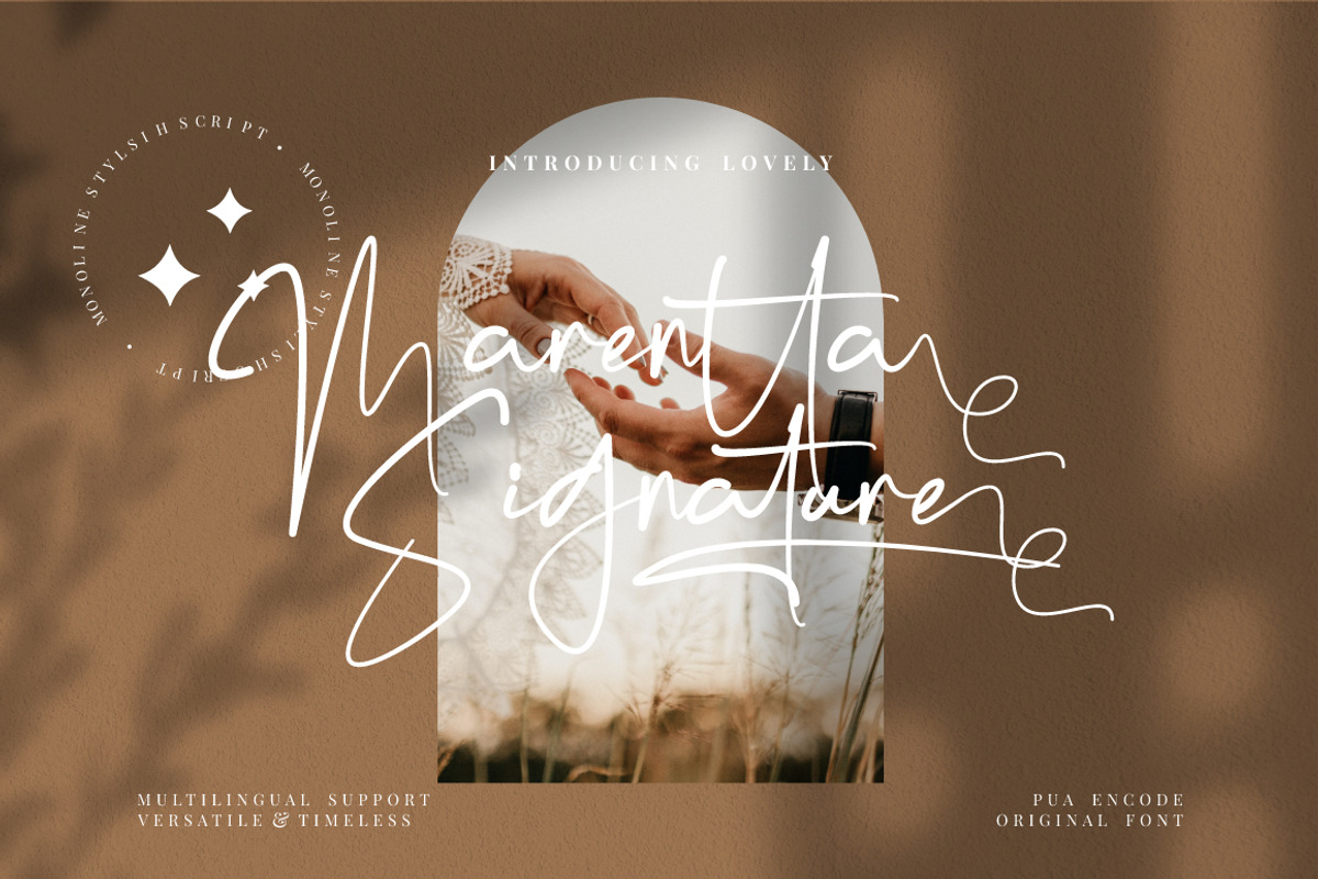 Marentta Signature Business Font, a Script Font by KennedyStudio (Photo 1 of 10)