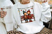 Watercolor Christmas Couple Clipart, an Animal Illustration by Sublimation Artist (Thumbnail 5 of 6)