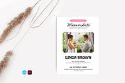 Funeral Program Template Flower, an Invitation Template by Creatiya Type (Thumbnail 1 of 5)