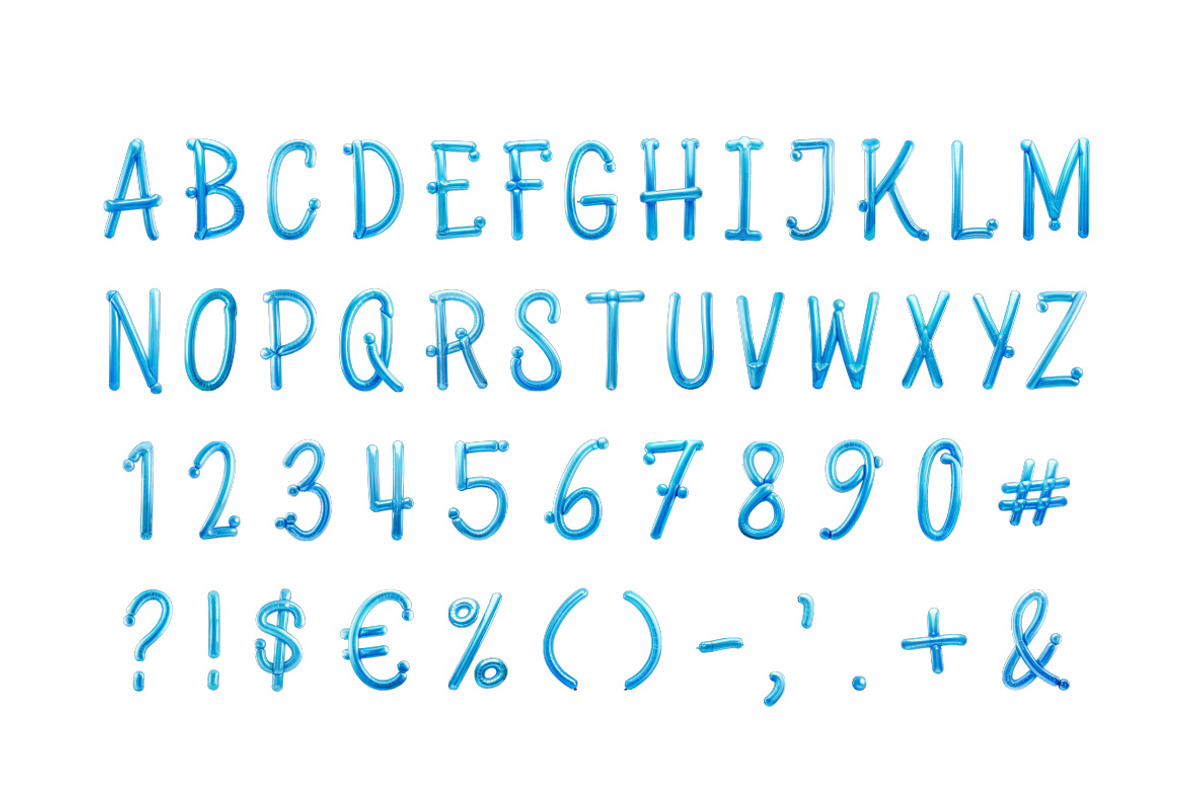 Blue Balloon Font, a Handwritten Font by Handmadefont (Photo 2 of 10)
