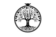 Steampunk Tree of Life Symbol Bundle, an Illustration by yasushie (Thumbnail 31 of 31)