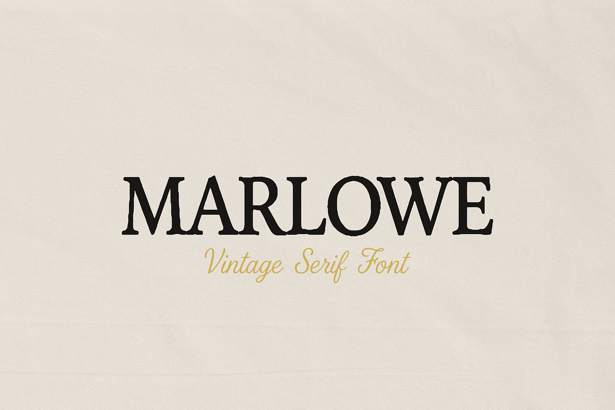 Marlowe Vintage Serif Font, a Serif Font by gafaroff studio (Photo 1 of 5)