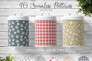 Farmhouse plaids and florals, a Pattern Graphic by Cozy pattern shop (Thumbnail 3 of 9)