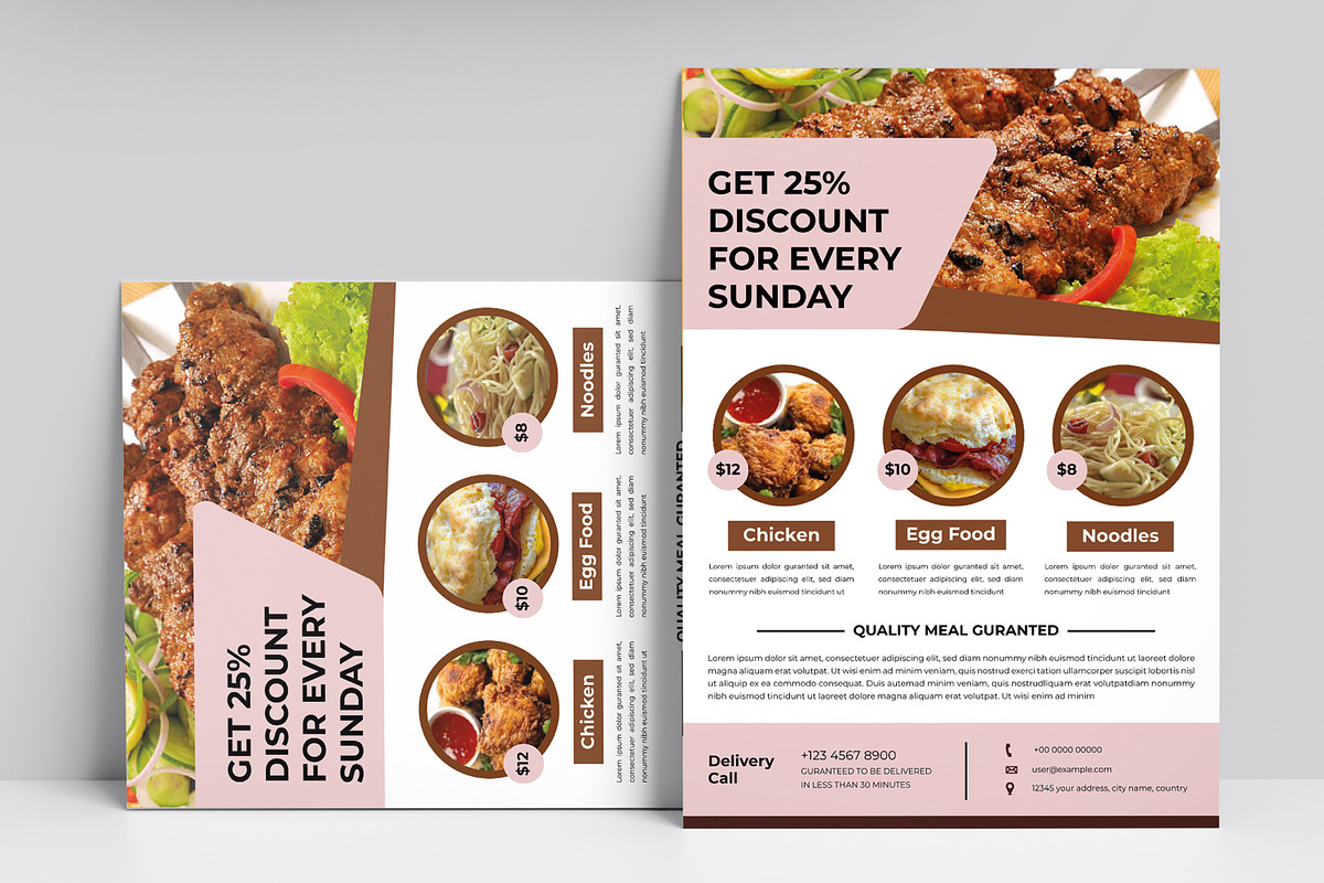 Food Flyer Design Template, a Flyer Template by MightyDesign (Photo 1 of 7)