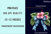 Preppy Tropical Bow PNG, an Illustration by SinaCreation (Thumbnail 4 of 5)