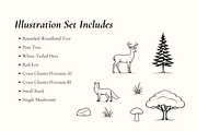 Signature Woodland Illustration Set, an Object Graphic by Hughes Studio (Thumbnail 4 of 8)