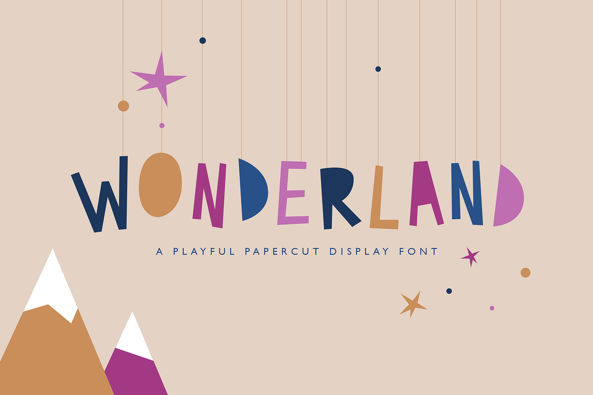 Wonderland | Papercut style Font, a Serif Font by Laura Ingham (Photo 1 of 7)