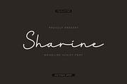Sharine - Script Monoline Font, a Script Font by twinstd (Thumbnail 1 of 7)