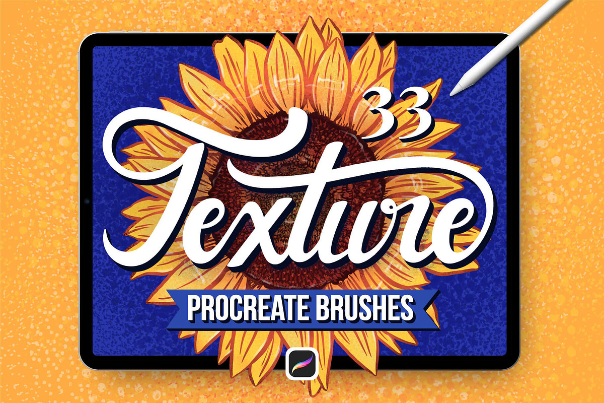 33 Textured Finish Procreate Brushes, a Brush Add-On by Riveros Illustration (Photo 1 of 10)