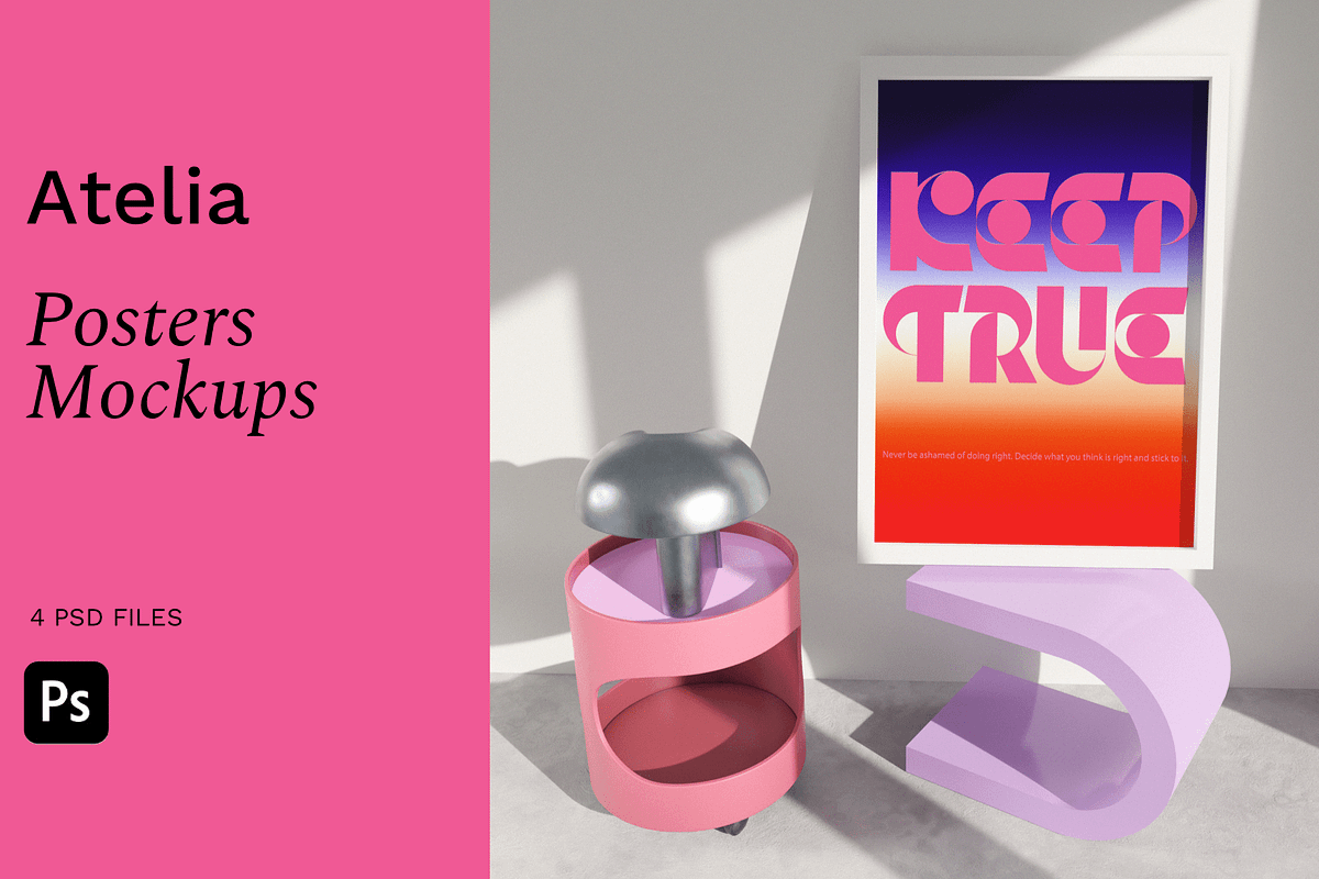 Framed Posters Mockup Gallery ATELIA, a Print Template by Bonumo (Photo 1 of 8)