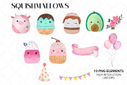 Squishmallows Watercolor Clipart, an Object Graphic by NancyDzines (Thumbnail 2 of 2)
