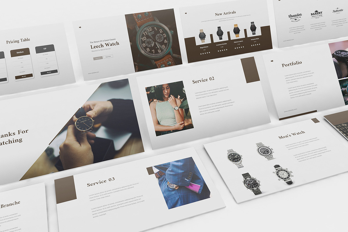 Watch Shop Powerpoint Template, a Presentation Template by Formatika Studio