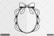 Bow Frame SVG PNG Bundle, an Illustration by Actual Pixel (Thumbnail 9 of 19)