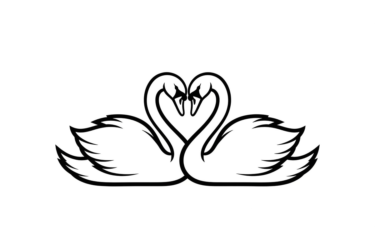Swan Love Silhouette SVG Bundle, an Illustration by Designs_River (Photo 19 of 31)