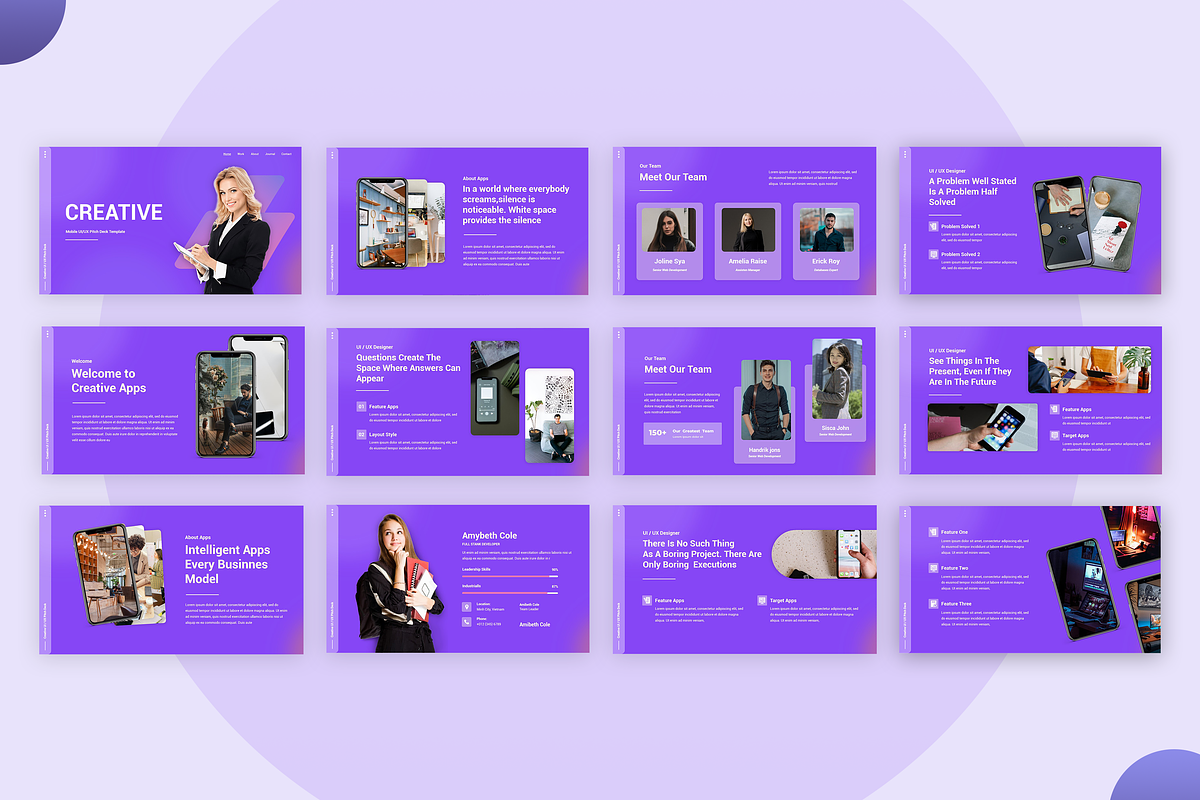 UI UX Powerpoint Template, a Presentation Template by Azruca