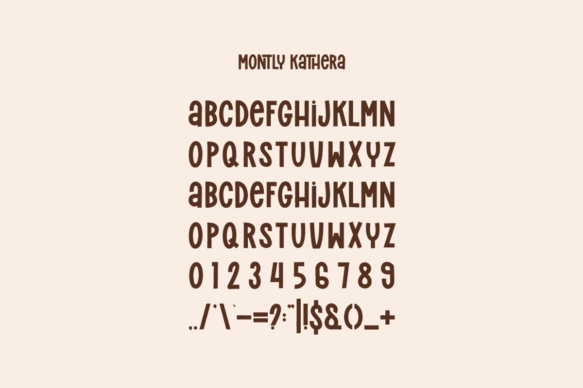 Montly Kathera - Funny Font, a Sans Serif Font by Iqsiart Studio (Photo 5 of 7)