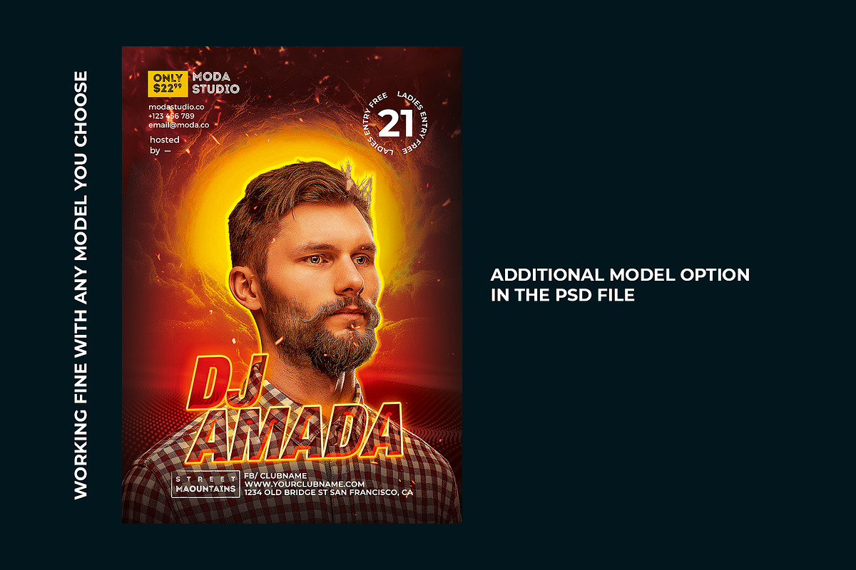 Dj Amada Flyer Template, a Flyer Template by bunebx (Photo 3 of 7)