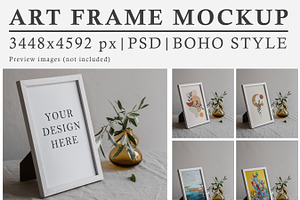 Small Art Showing frame mockup | PSD, a Print Template by Nurlan's shop