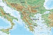 Shaded Relief Map of Europe, an Education Illustration by Cartorical (Thumbnail 4 of 8)