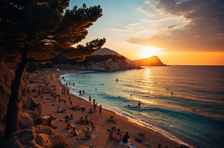 Sunset on the beach of Cala Figuera, a Photo by Iftikhar Alam