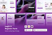 Clean Login & Register Form UI Kit, an UI Kit Template by twinstd (Thumbnail 1 of 5)