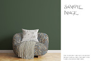 Armchair Upholstery Pillow & Blanket, a Product Mockup by mock-ups (Thumbnail 4 of 10)
