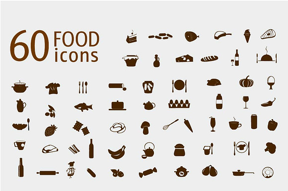 Food And Drink Icons Vector Set