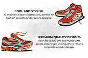 Sneakers Clipart, Footwear Graphics, a Sport Illustration by QM_ART (Thumbnail 3 of 7)