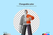 Ponty Student 3D Character Set, a Characters & Person 3D Model by Welovegraphics (Thumbnail 7 of 9)