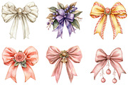 Coquette Christmas Bow Clipart, an Illustration by DreamArtGraphic (Thumbnail 5 of 5)