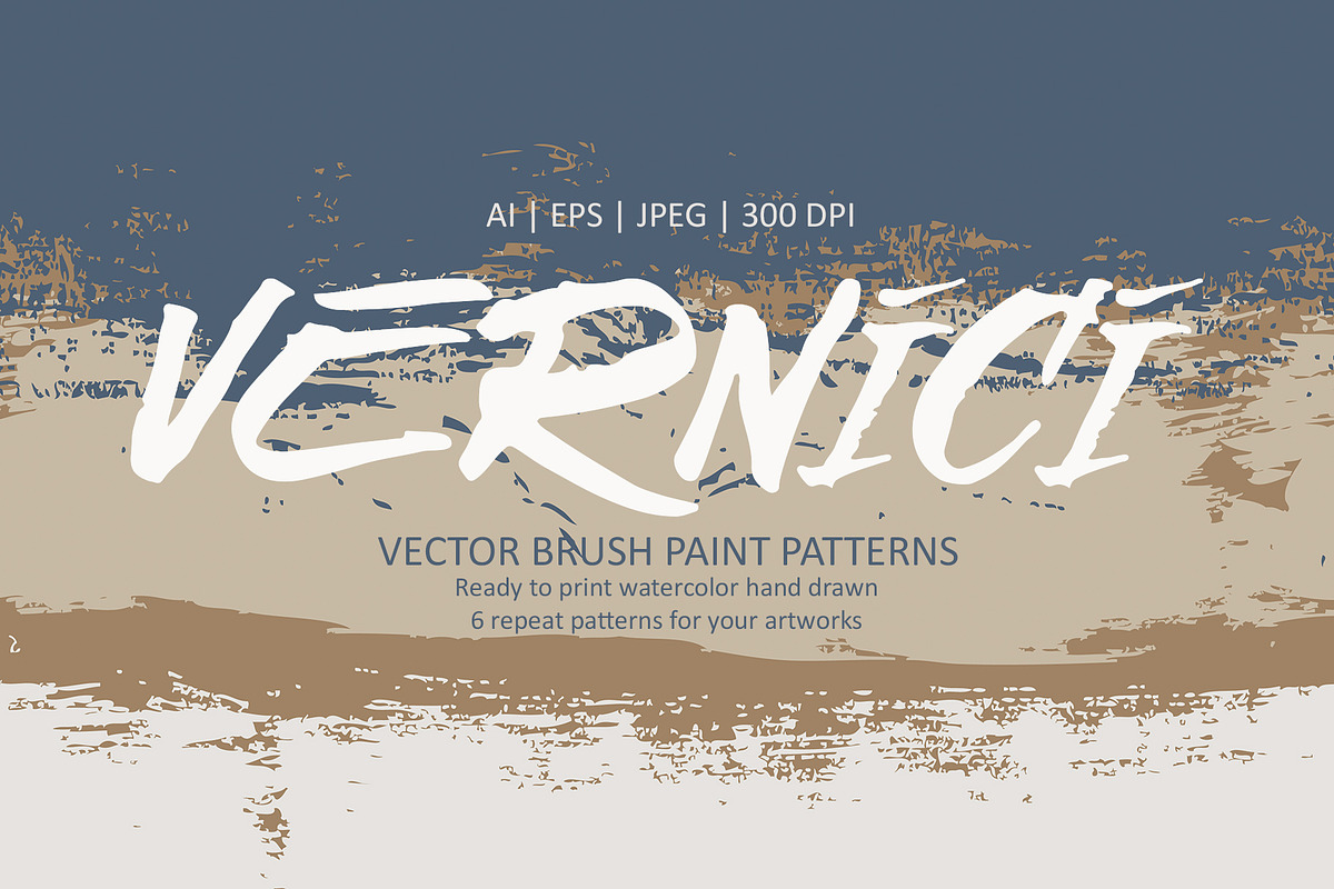 VERNICI | Brush vector patterns set, a Pattern Graphic by Tanya Vollar (Photo 1 of 8)