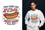 4th of July Hot Dog PNG, a Food Illustration by Unique Design Team (Thumbnail 5 of 5)
