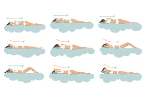 Correct and incorrect sleeping, an Object Illustration by Things for designers