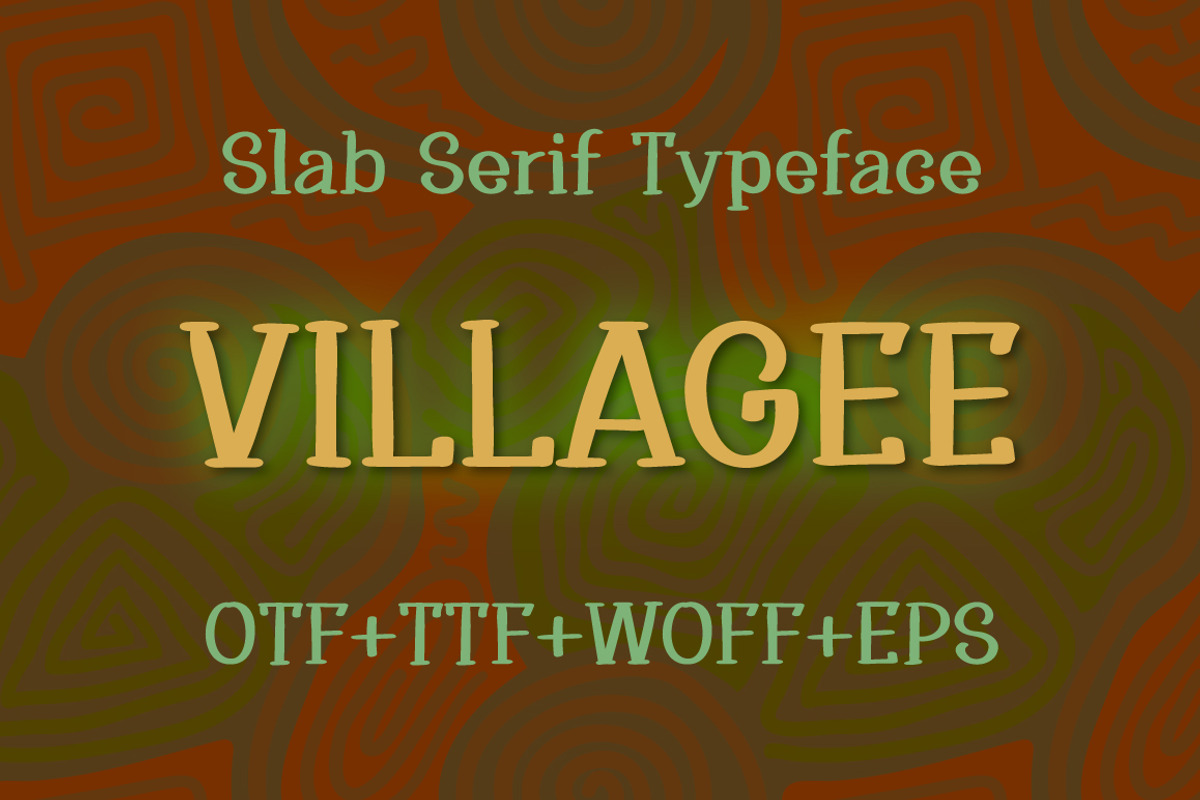 Villagee slab serif font, a Slab Serif Font by Guten Tag Vector (Photo 1 of 4)