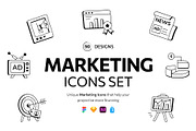 Marketing Icons, an Outline Icon by Prosymbols (Thumbnail 1 of 7)