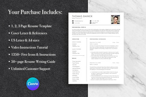 Minimal Resume Template Pack Canva