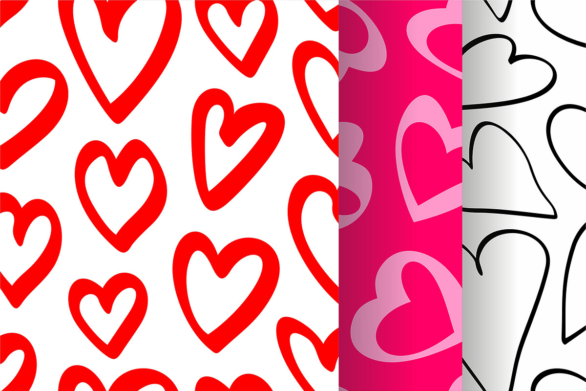 Heart seamless pattern, a Graphic by Volyk (Photo 1 of 4)
