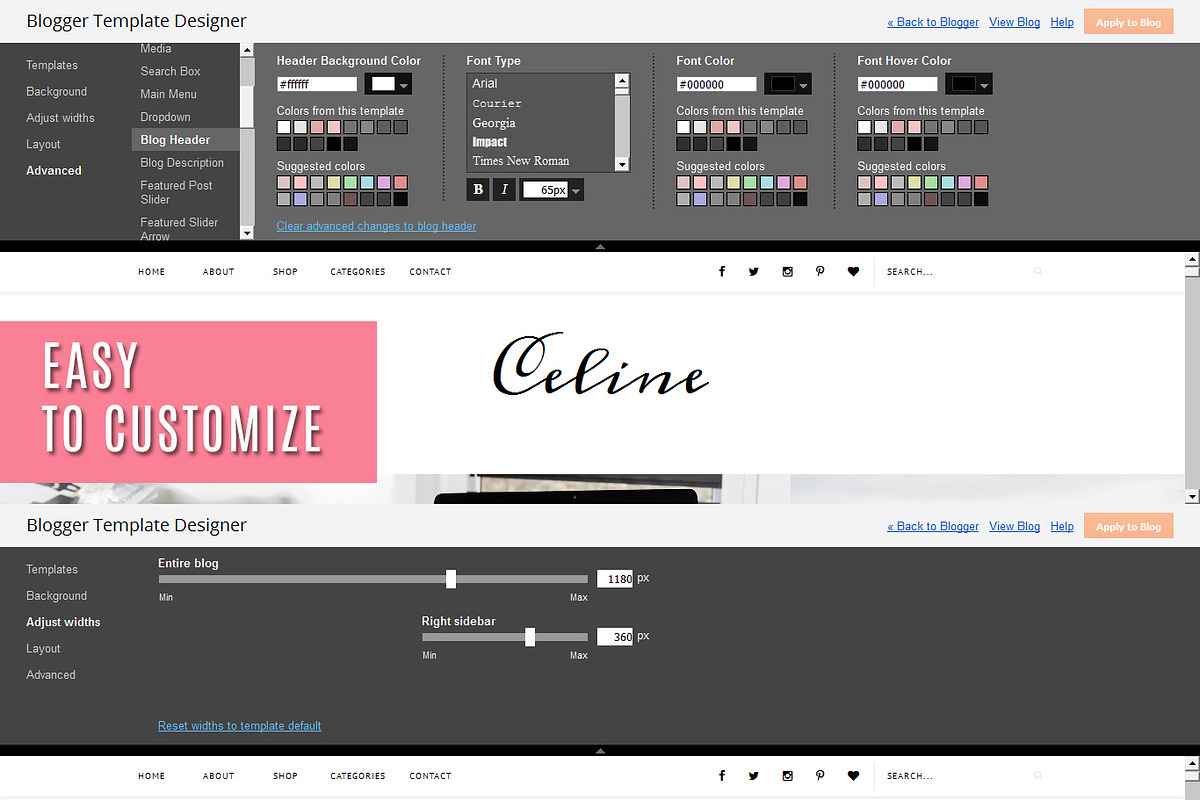 Blogger Template Responsive - Celine, a Websites & App Template by Vefio Themes (Photo 2 of 3)