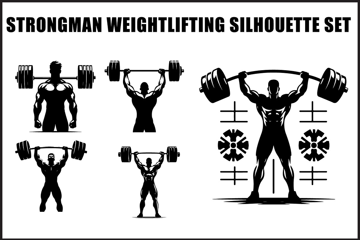 Vintage Strongman Weightlifting, an Object Graphic by jahid234 (Photo 1 of 6)