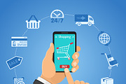 Online Shopping and Delivery Concept, a Technology Illustration by TAlex (Thumbnail 2 of 7)