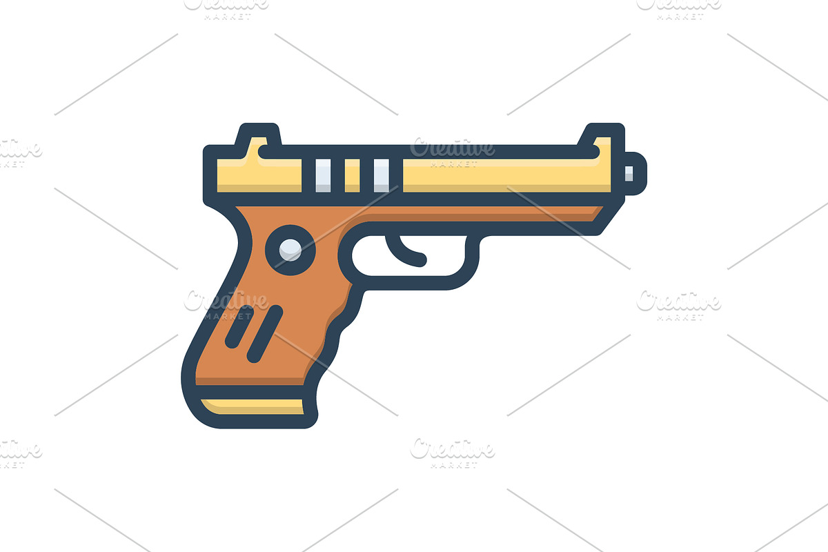 Gun musket color icon, a Duotone Icon by Creative priyanka