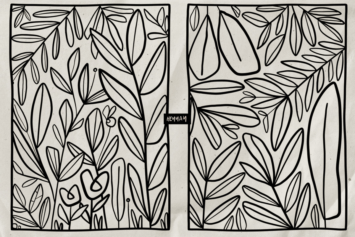 NATURE coloring pages, a Texture Illustration by HEYYAY (Photo 3 of 9)