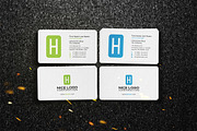 business card letter H, a Business Card Template by Indigo Graphic Shop (Thumbnail 4 of 4)